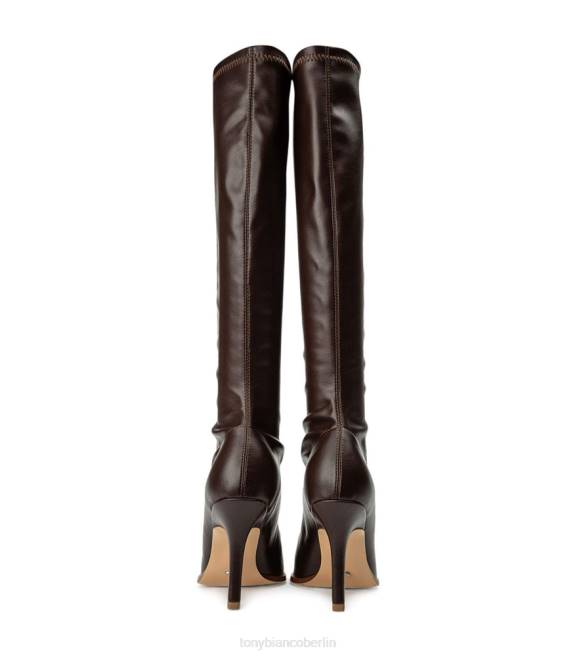 kniehohe Stiefel| de Tony Bianco Frauen Ritter-Kalbsstiefel Schoko Venezia 4624442